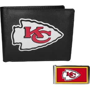 Siskiyou Sports NFL Kansas City Chiefs Bi-fold Wallet & Color Money Clip, Black, One Size FBIL045LMP