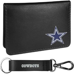 Siskiyou Sports NFL Dallas Cowboys Weekend Bi-fold Wallet & Strap Key Chain, Black, One Size