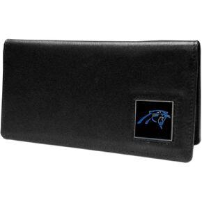 NFL Siskiyou Sports Fan Shop Carolina Panthers Leather Checkbook Cover One Size Black
