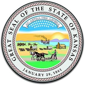 Kansas State Seal (2 Pack) Vinyl Decal Sticker - Car Truck Van SUV Window Wall Cup Laptop - Two 5 Inch Decals - MKS0903