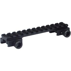 BridgeMount Rail Tactical Picatinny .5" Riser, 5" Long, 12 Slots, Robust and Light-Weighted Design with Steel-to-Steel Connection Between Thumb Bolt and Locking Nut Plate, BM1205BT