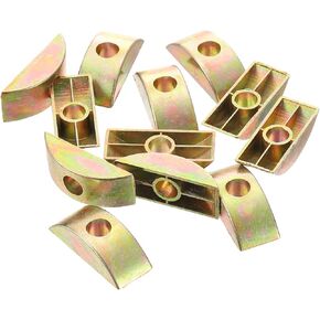 uxcell 6mm Hole Dia Furniture Connector Half Moon Nuts Spacer Washer Bronze Tone 20PCS