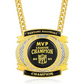 2024 MVP 4" Fantasy Football Medal Championship Chain Pendant Award for Fans Gifts