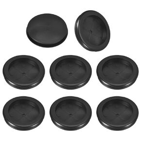 uxcell 8Pcs Rubber Grommets 2-1/8" (55mm) Drill Hole, 2" (48mm) ID Single Sided Hole Plugs Ring Gasket for Firewall Cable Wire Protecting, Black