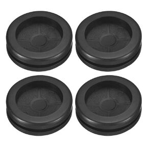 uxcell 4Pcs Rubber Grommets 1-7/8" (47mm) Drill Hole, 1-2/4" (36mm) ID Double Sided Hole Plugs Ring Gasket for Firewall Cable Wire Protecting, Black
