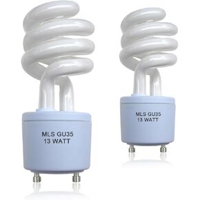 Valoisa MLS13W GU35 Light Bulbs,Replacement for Panasonic VQL5 Exhaust Fans,Ceiling Bath Fans,GU35 Base, 3500K,2 Pack