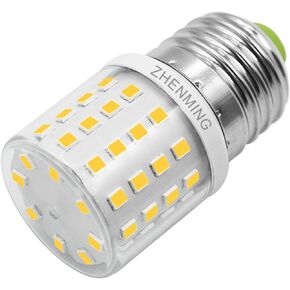 ZHENMING LED Refrigerator Light Bulb 4W Replacement AC100-265V 3.5W Refrigerator Bulb, E26 Medium Base Compact Bright Lamp for Fridge Freezer Appliance Lighting, A15 Daylight White 5000K, 1 Pack
