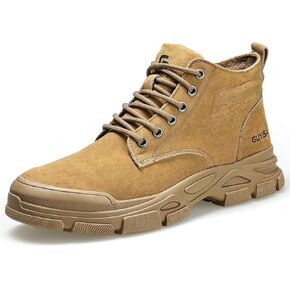 Steel Toe Boots for Men Indestructible Steel Toe Shoes Breathable High Top Work Boots for Men Lightweight Safety Shoes Non Slip Work Shoes Industry Construction Safety Boots