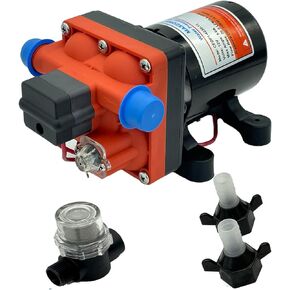 42 SERIES Water Diaphragm Pressure Pump with Pressure Switch, 5.5GPM 70PSI 12Volt RV Fresh Water Pump On Demand for Yacht Camper Boat Marine Shower