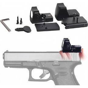 GOTICAL CNC-Machined Fiber Optic Set Front & Rear Handgun Sights for Glock Pistols Standard Models