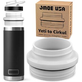 Jmoe USA Bottle Adapter Compatible with Yeti to Cirkul | Updated Version | BPA Free Plastic, Food Grade Silicone | Fits 12, 18, 26, 36, 46, 64 oz YETI Rambler Bottles