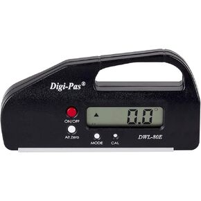 DigiPas DWL80E Pocket Size Digital Level, Electronic Angle Gauge, Protractor, Angle Finder, Bevel Gauge, 0.1°, 4 inch,Black