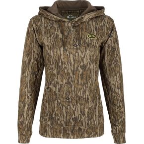 Drake MST Women's Performance Hoodie, Medium, Mossy Oak Bottomland