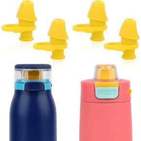 4pcs Bite Valve Replacement for Ello Emma 14oz Kids Water Bottle, Silicone No BPA Water Bottle Spout Replacement Compatible with Ello Kids Colby 12oz Water Bottle