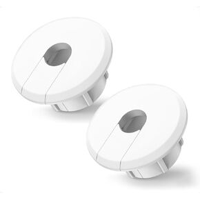 3/4 inch Wall Hole Cable Feed Through Bushings for Starlink Masonry Routing Kit Ethernet Cable grommet, 2 PCS Snap on Wall Bushing for Starlink Cable Router and Ethernet Adapter - White
