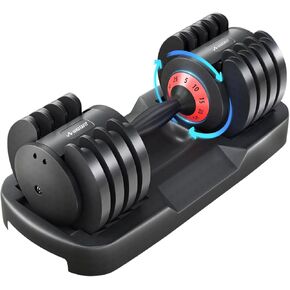 Adjustable Dumbbells,Adjustable Dumbbell Set, 5 in 1 Free Weight Dumbbell,Fast Adjust Weight with Anti-Slip Handle and Tray for Full Body Workout Fitness Strength Training Equipment