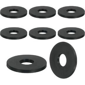 uxcell 12Pcs Thick Rubber Spacer, 1 Inch OD x 5/16 Inch ID x 1 Inch Thickness Round Rubber Bushings Anti Vibration Flat Spacer Washers for Home Industrial Machinery