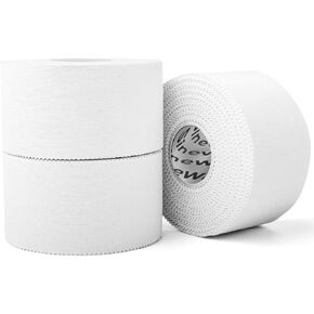 3-Pack White Athletic Tape, Easy Tear Sports Tape, Strong Adhesive Athletic Tape for Medical Trainers & Athlete, Suitable Tape for Hockey, Tennis, Gymnastics & Boxing in Saudi Arabia