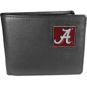 NCAA Siskiyou Sports Mens Alabama Crimson Tide Leather Bi-fold Wallet One Size Black