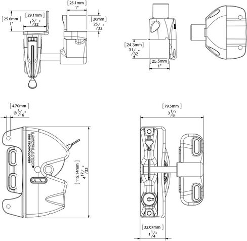 D&D Technologies LLAAB LokkLatch with External Access Kit, Locking Gate Gravity Latch, Key Operates on Both Sides of Gate, for Metal, Wood, and Vinyl Fences, Black in Saudi Arabia
