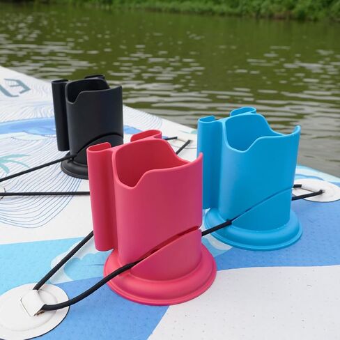 حامل كأس Paddleboard ， إكسسوارات قوارب الكاياك ， حامل الهاتف والهاتف للقوارب و SUP (أسود) in Saudi Arabia