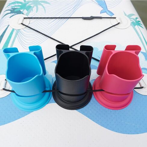 حامل كأس Paddleboard ， إكسسوارات قوارب الكاياك ， حامل الهاتف والهاتف للقوارب و SUP (أسود) in Saudi Arabia