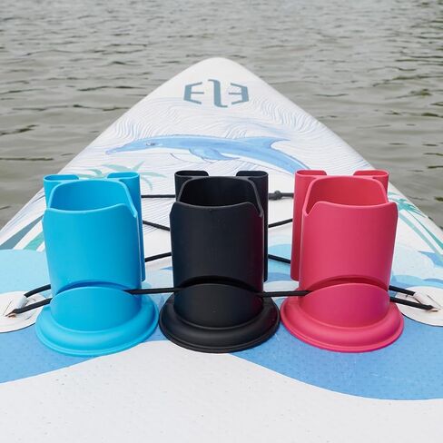 حامل كأس Paddleboard ， إكسسوارات قوارب الكاياك ， حامل الهاتف والهاتف للقوارب و SUP (أسود) in Saudi Arabia