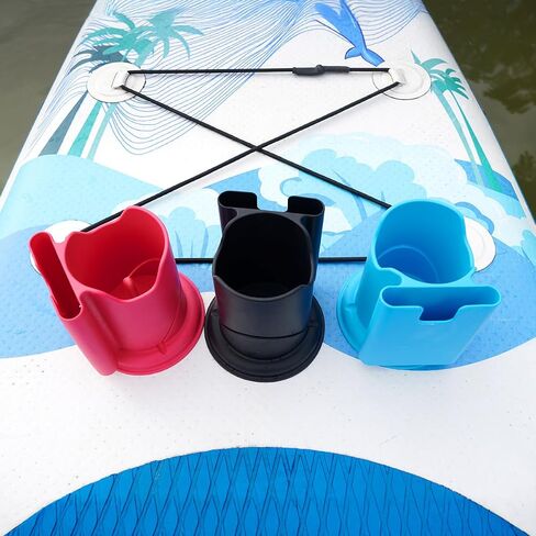 حامل كأس Paddleboard ， إكسسوارات قوارب الكاياك ， حامل الهاتف والهاتف للقوارب و SUP (أسود) in Saudi Arabia