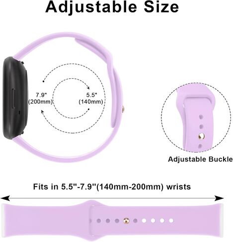 2 Pack Silicone Bands for Fitbit Versa 3 Bands/Versa 4 Bands/Fitbit Sense Bands/Sense 2 Bands Women Men, Soft Breathable Replacement Wristband Strap for Fitbit Sense 2 / Sense/Versa 4 / Versa 3 Smart Watch in Saudi Arabia