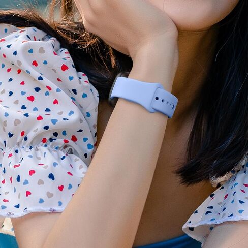 2 Pack Silicone Bands for Fitbit Versa 3 Bands/Versa 4 Bands/Fitbit Sense Bands/Sense 2 Bands Women Men, Soft Breathable Replacement Wristband Strap for Fitbit Sense 2 / Sense/Versa 4 / Versa 3 Smart Watch in Saudi Arabia