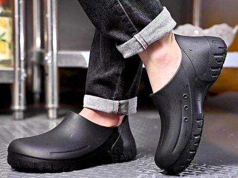 Non Slip Chef Shoes for Men Women Waterproof Oil Resistant Work Shoes,Comfortable Slip Resistant Clogs for Nursing Kitchen Restaurant Food Service Garden in Kuwait
