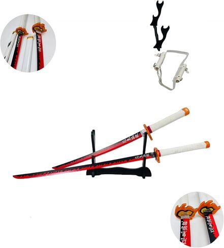 Demon Killer Sword Cosplay with Bracket and Harness, 41 "30" Two in Saudi Arabia