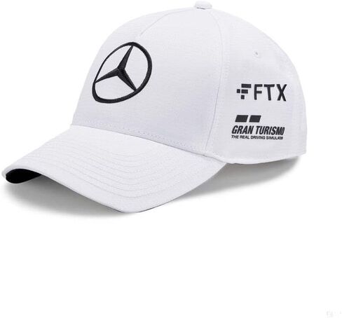 فريق مرسيدس AMG بتروناس للفورمولا 1 - بضائع الفورمولا 1 الرسمية - قبعة فريق لويس هاميلتون 2022 - أبيض - مقاس واحد in Kuwait