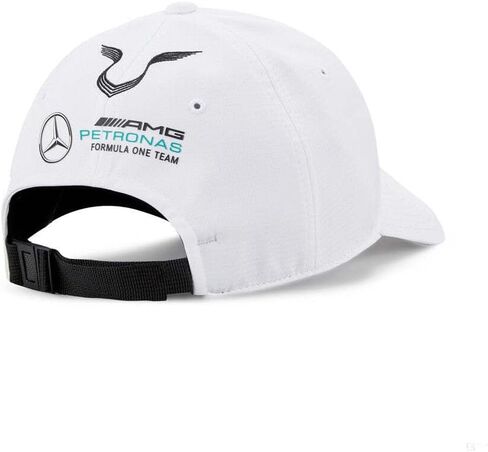 فريق مرسيدس AMG بتروناس للفورمولا 1 - بضائع الفورمولا 1 الرسمية - قبعة فريق لويس هاميلتون 2022 - أبيض - مقاس واحد in Kuwait