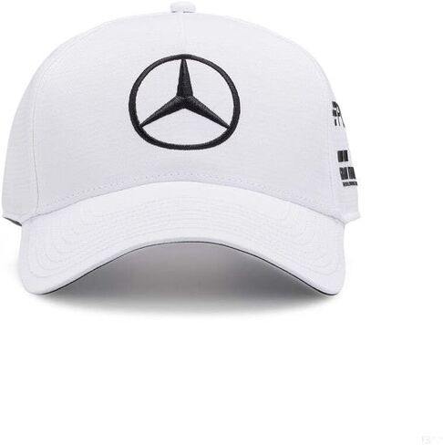 فريق مرسيدس AMG بتروناس للفورمولا 1 - بضائع الفورمولا 1 الرسمية - قبعة فريق لويس هاميلتون 2022 - أبيض - مقاس واحد in Kuwait