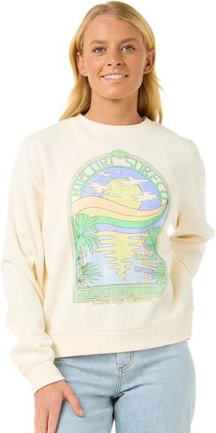 Rip Curl Women's Long Sleeve, Relaxed Fit Crewneck Casual Pullover Crew Sweatshirt in Saudi Arabia