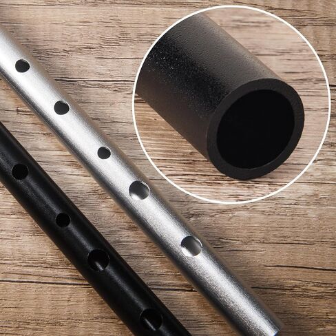 Irish Tin Whistle in Key of C, Traditional Penny Whistle for Adults & Beginners, Ideal for Celtic Folk Music, Brass Clarke Wind Instruments & Low Whistle with Music Book (Black) in Kuwait
