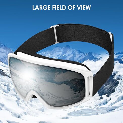 Ski Goggles, OTG-Over Glasses Ski/Snowboard Goggles for Men, Women & Youth,Anti Fog UV Protection Snow Goggles in Saudi Arabia