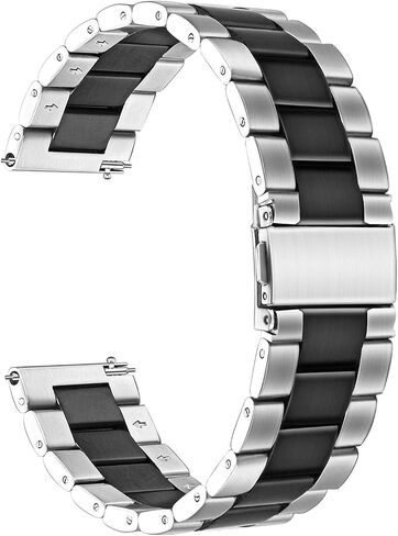 Compatible for Onaneag Smart Watch Band, 22mm Quick Release Stainless Steel Metal Replacement Straps Compatible for Onaneag P110, Ddidbi, Paukila P114, Nihemin 1.96 Watch, Haulvean JX629 Watch in Saudi Arabia