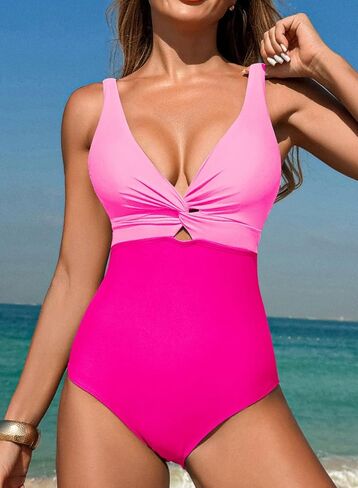 Aleumdr Womens One Piece Swimsuit Tummy Control Bathing Suits Cut Out Womens Fashion Swimwear in Saudi Arabia