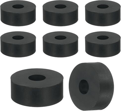 uxcell 12Pcs Thick Rubber Spacer, 1 Inch OD x 5/16 Inch ID x 1 Inch Thickness Round Rubber Bushings Anti Vibration Flat Spacer Washers for Home Industrial Machinery in Saudi Arabia