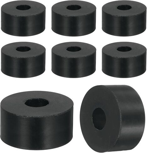 uxcell 12Pcs Thick Rubber Spacer, 1 Inch OD x 5/16 Inch ID x 1 Inch Thickness Round Rubber Bushings Anti Vibration Flat Spacer Washers for Home Industrial Machinery in Saudi Arabia