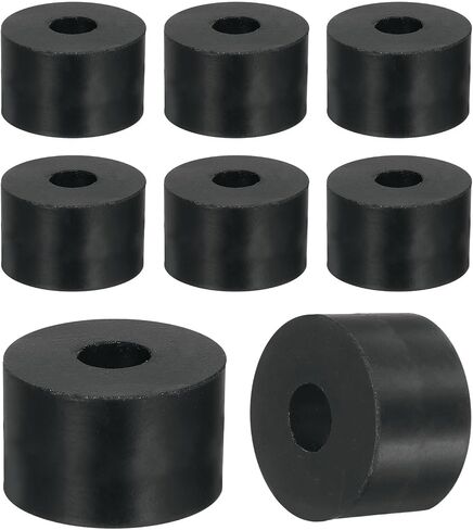 uxcell 12Pcs Thick Rubber Spacer, 1 Inch OD x 5/16 Inch ID x 1 Inch Thickness Round Rubber Bushings Anti Vibration Flat Spacer Washers for Home Industrial Machinery in Saudi Arabia