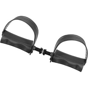 Motoforti 1 Pair Exercise Bike Pedals with Straps 1/2 Inch Spindle Cycling Parts 12.7mm Spindle Black Long-Lasting