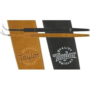 Taylor Guitars Black Suede Logo Guitar Strap