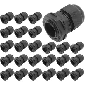 25 Pcs NPT Nylon Cable Gland, IP68 Waterproof Adjustable Cable 5-10mm Cable Diameter for Waterproof Junction Box Wire Panel (1/2 inch)