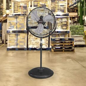 XtremepowerUS Pro-Series 20" High Velocity Standing Shop Fan Telescoping Height Fan 3-Speed Control High Flow CFM 5500, Black