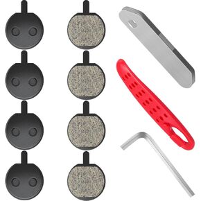 4 Pairs Bike Disc Brake Pads Compatible with Sram Brake Pads Compatible with Avid Elixir E1 E3 E5 E7 E9 ER XO XX DB1 DB3 DB5, Compatible with Nutt Hydraulic Disc Brakes(Style 4,Black)