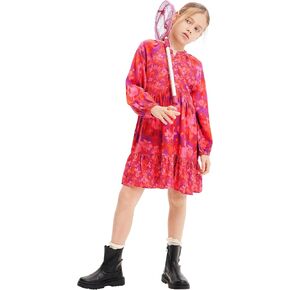 Desigual Girl Woven Dress Long Sleeve