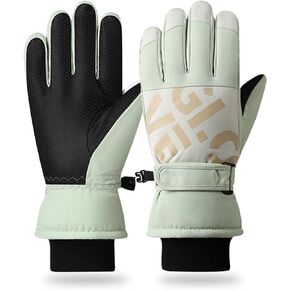 قفازات التزلج على الجليد الشتوية للنساء من RIGWARL، مقاومة للرياح ومقاومة للماء في الطقس البارد، قفازات شتوية للعمل في الهواء الطلق للنساء (أخضر) in Kuwait